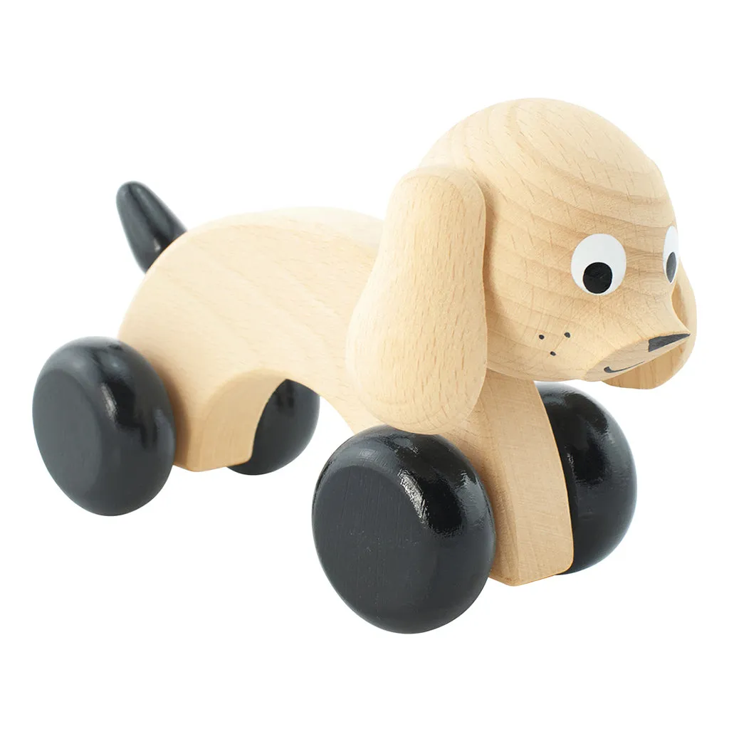 Wooden Push Along Dog - Ivy