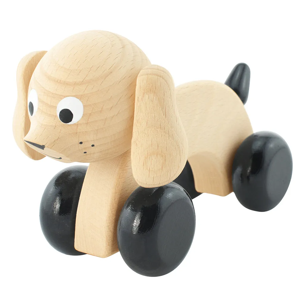 Wooden Push Along Dog - Ivy